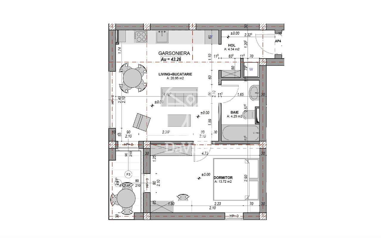 Direct dezv. - ap. 2 camere, la cheie, aer conditionat  - etaj 1 - Imagine principală: 4/11
