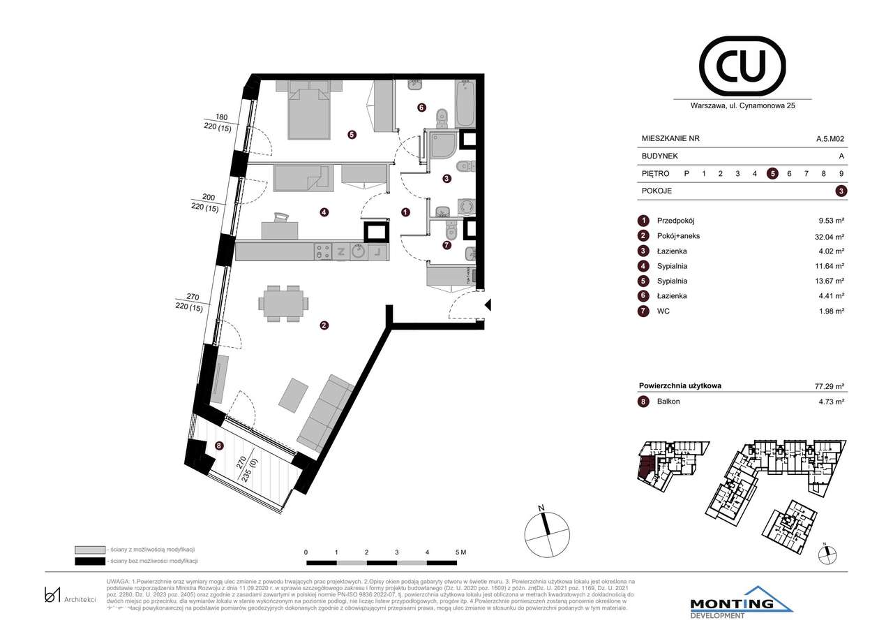 3-pokojowe mieszkanie 77m2 + balkon Bezpośrednio - Pełny obrazek: 2/9