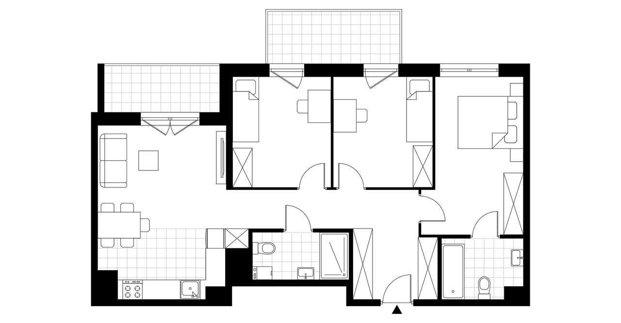 4-pokojowe mieszkanie 75m2 + balkon Bez Prowizji - Pełny obrazek: 3/6