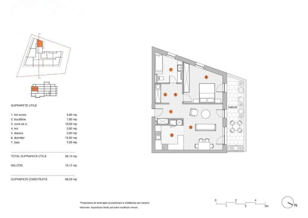 2 camere luminos, etaj 2/3, Bloc boutique, lift – Emil Racovita-1