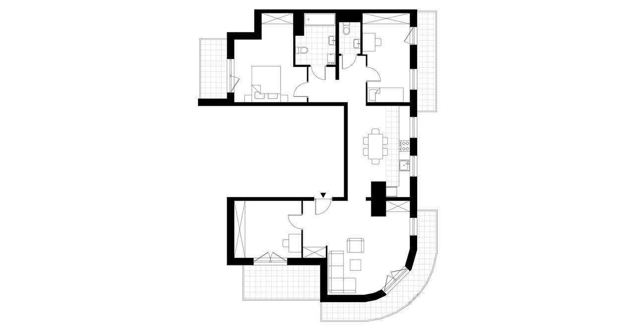 4-pokojowe mieszkanie 103m2 + 3 balkony - Pełny obrazek: 3/8