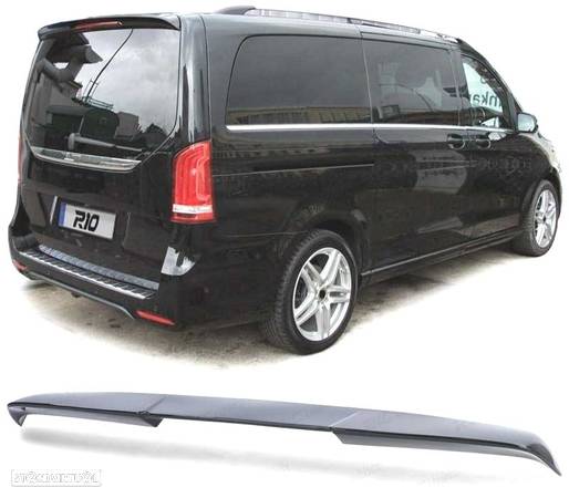 AILERON SPOILER TRASEIRO PARA MERCEDES V CLASSE VITO W447 W448 14- PRETO BRILHANTE - 1