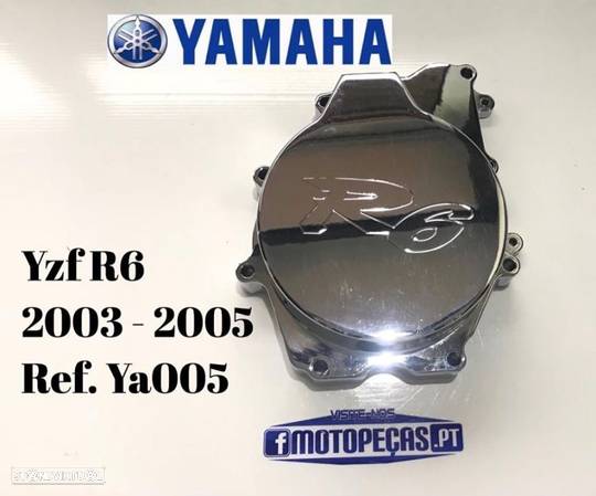 Tampa motor Yamaha yzf R6 ano 2003 até 2005  Yamaha 600 CROMADA - 1