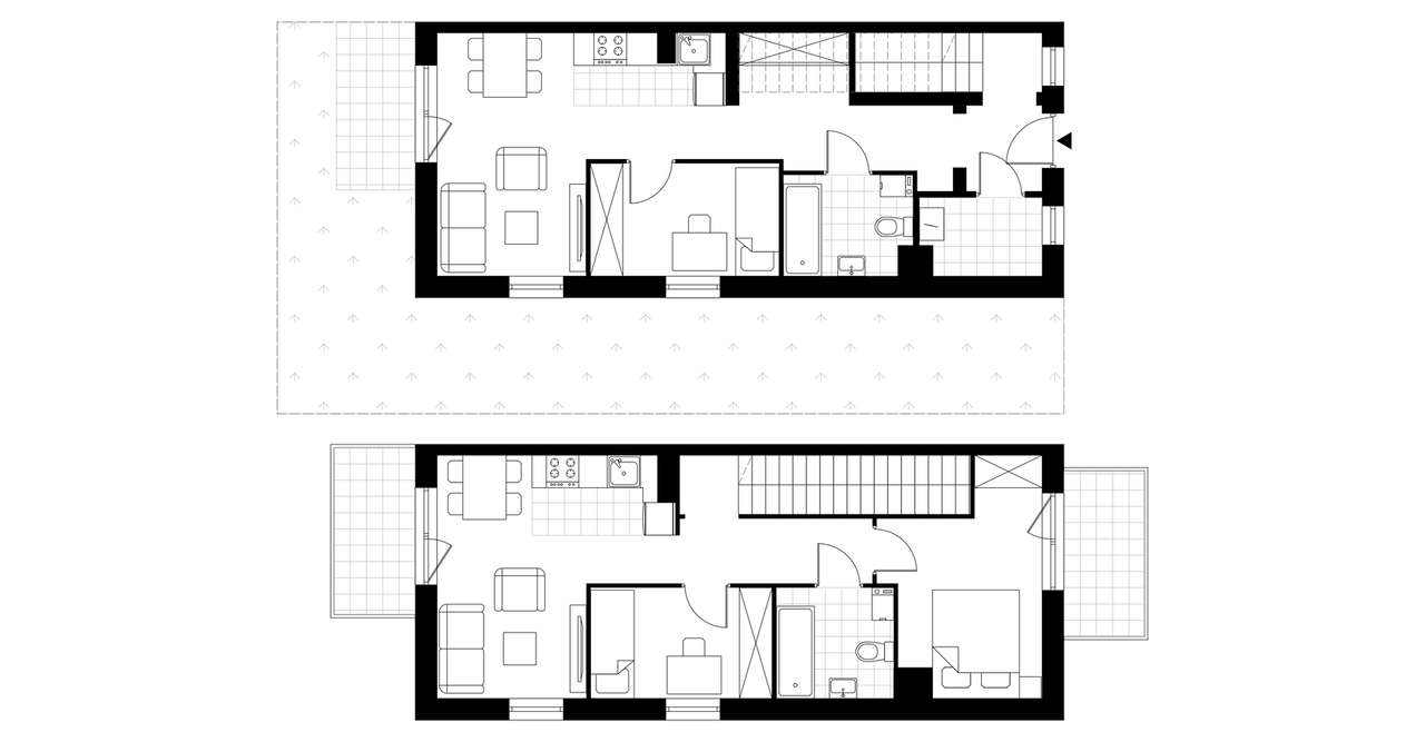 5-pokojowe mieszkanie 90m2 + ogródek Bezpośrednio - Pełny obrazek: 3/7