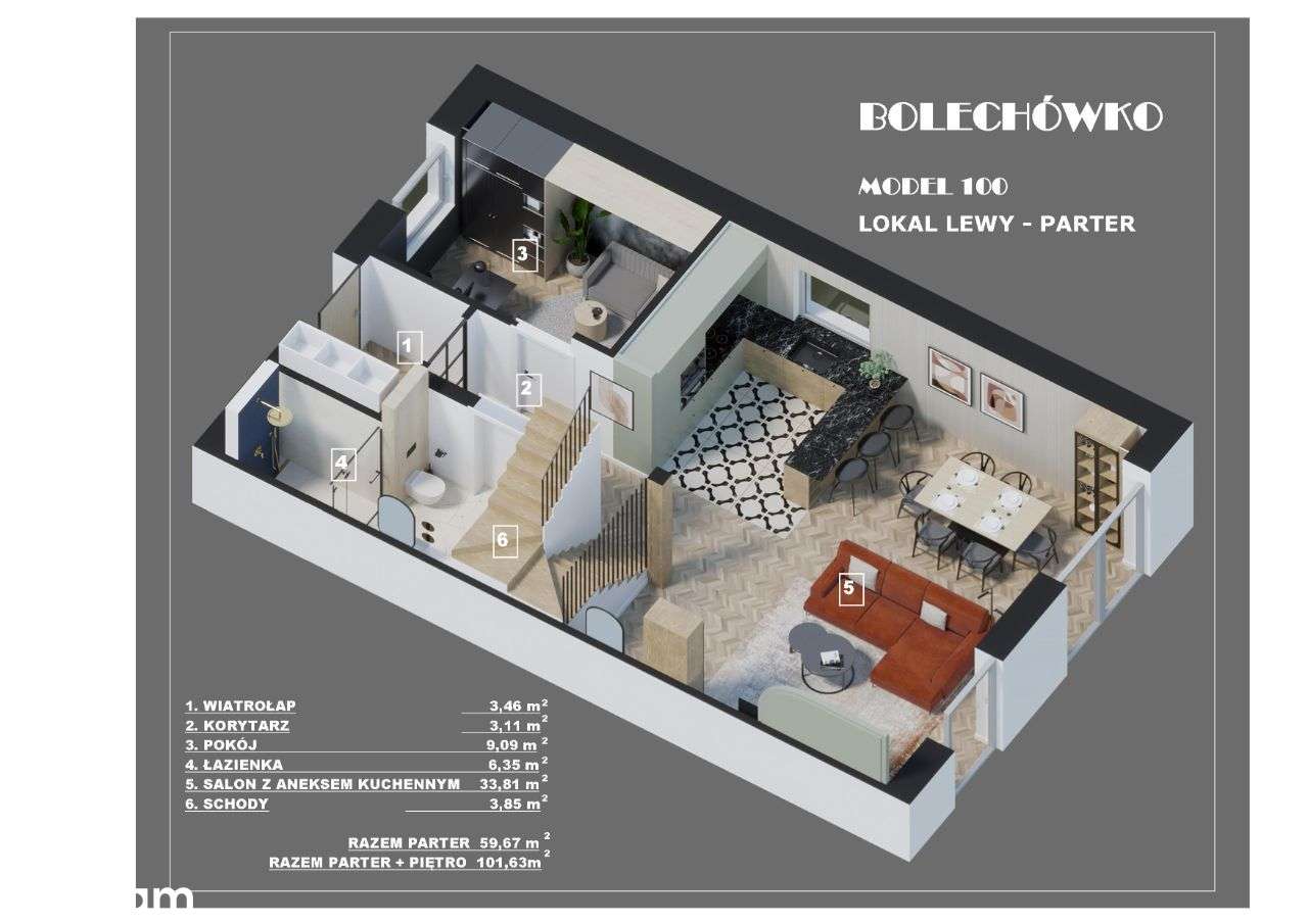 Dom, 101,60 m², Bolechówko-4