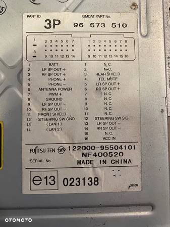 RADIO CD RADIOODTWARZACZ CHEVROLET CAPTIVA 96673510 - 6