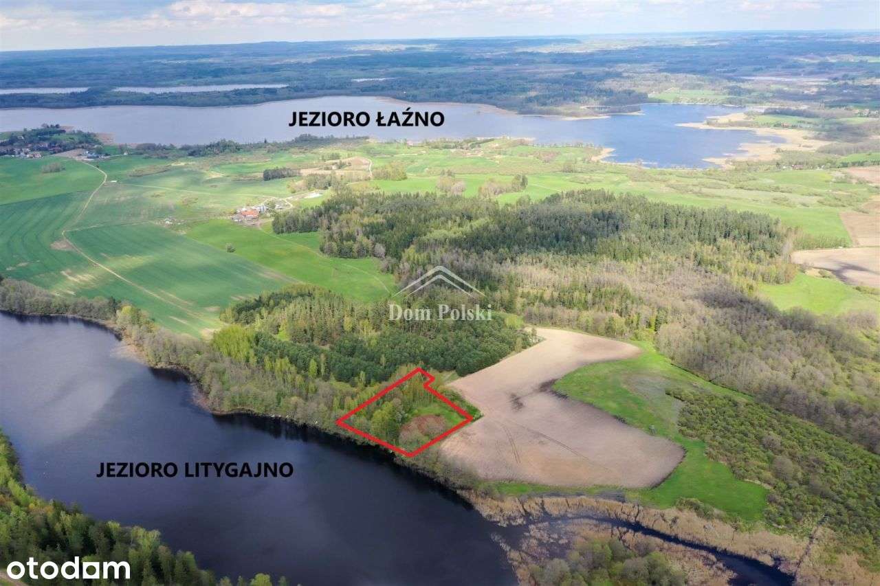 Borki, działka 0,69 ha, linia brzegowa Litygajno