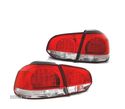 FAROLINS TRASEIROS LED PARA VOLKSWAGEN VW GOLF 6 08-12 VERMELHO BRANCO - 2