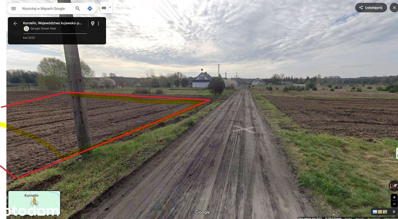 Działka budowlana 1532 m2 Kornelin, WZ, prąd, pozwolenie na budowę, - Pełny obrazek: 4/11