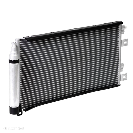 Radiator racire Renault Clio 3 (R0/1), 2005-2013 1,2 48/55/57kw ; 1,5 Dci 48/50/60/63/78kw, Benzina, Manual, cu AC, integrat cu condensor AC cu uscator, 510x382x18+16, Full Aluminiu Brazed J.DEUS - 1