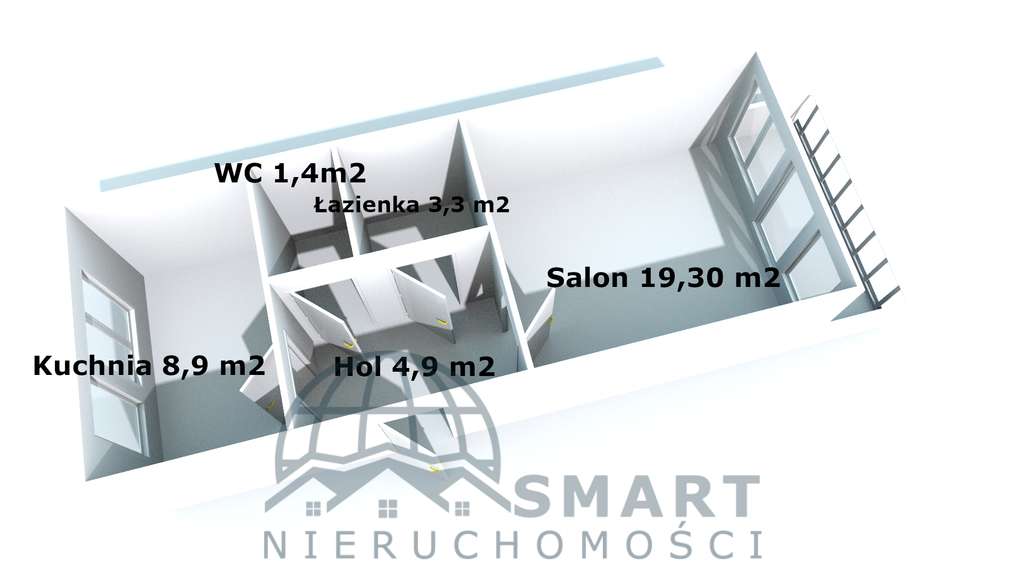 Przestronna Kawalerka 37,86 m2 z klimatyzacją !!!-15