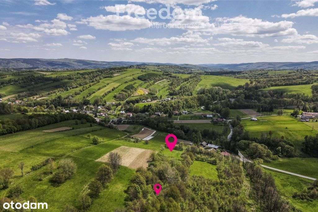 Działka z widokiem 92 ar – Końskie, gm. Dydnia - Pełny obrazek: 2/16