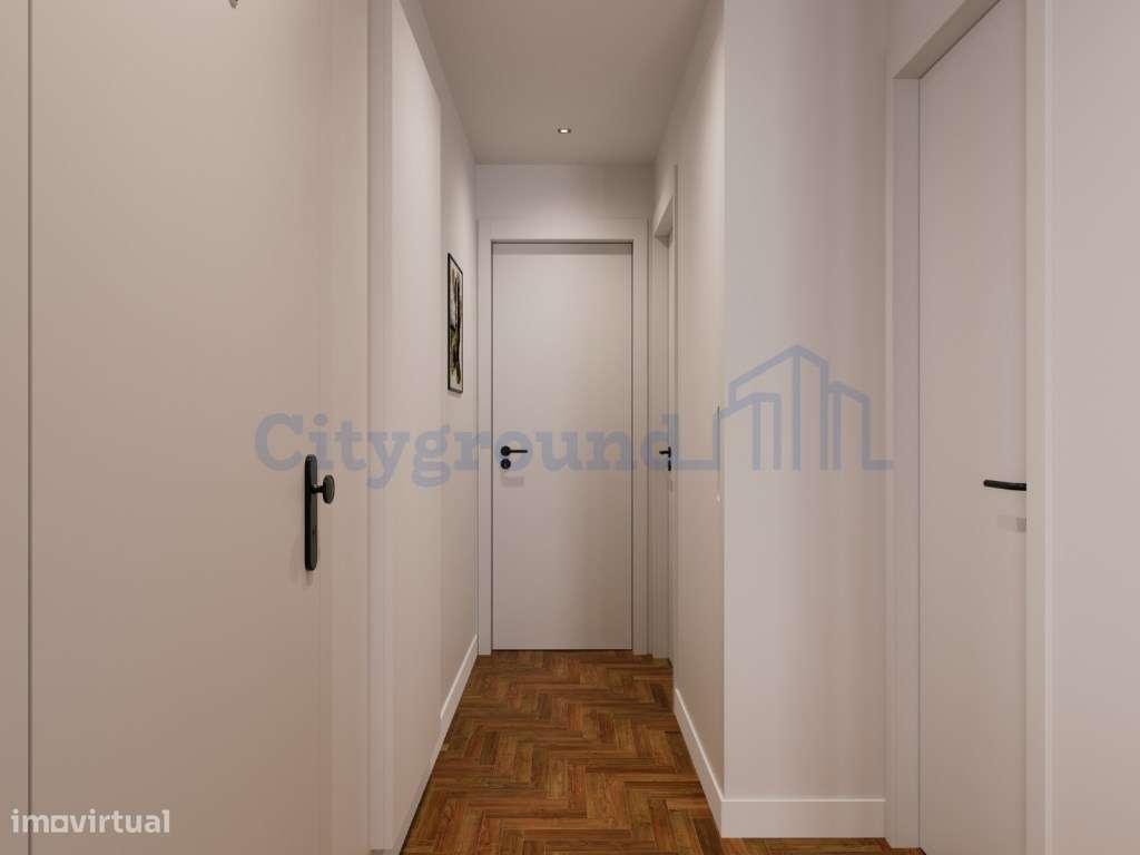 Apartamento T2 com varanda e vista de Rio - totalmente renovado-5