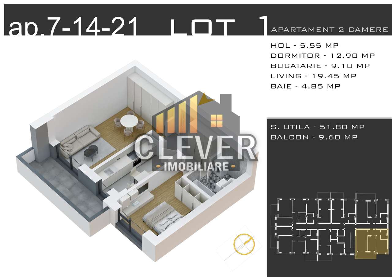 Apartament 2 camere Parcare Inclusa-Sector 3 Comision 0 - Imagine principală: 3/7