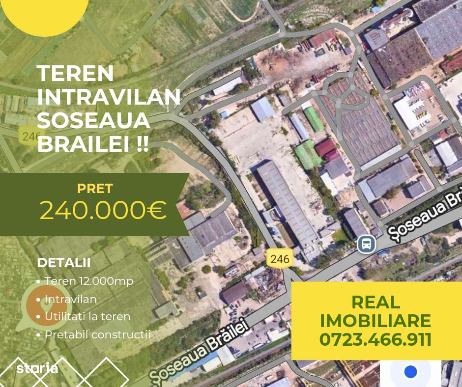 Teren intravilan pentru hale - Bariera Brailei ! - Imagine principală: 1/3