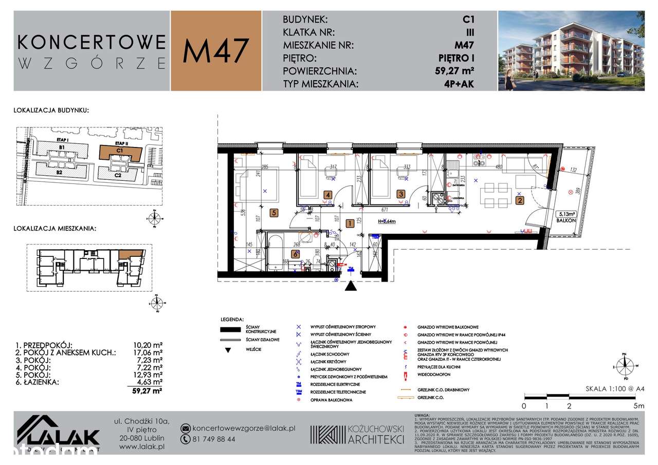 4-pokojowe mieszkanie 59m2 + balkon Bez Prowizji - Pełny obrazek: 2/7