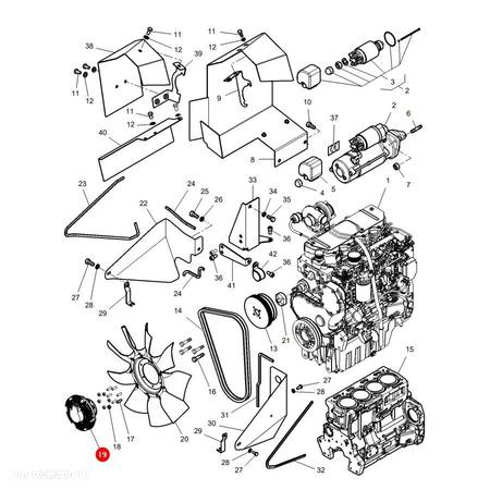 Sprzęgło wiskotyczne Massey Ferguson 4290780M1 Oryginał - 4