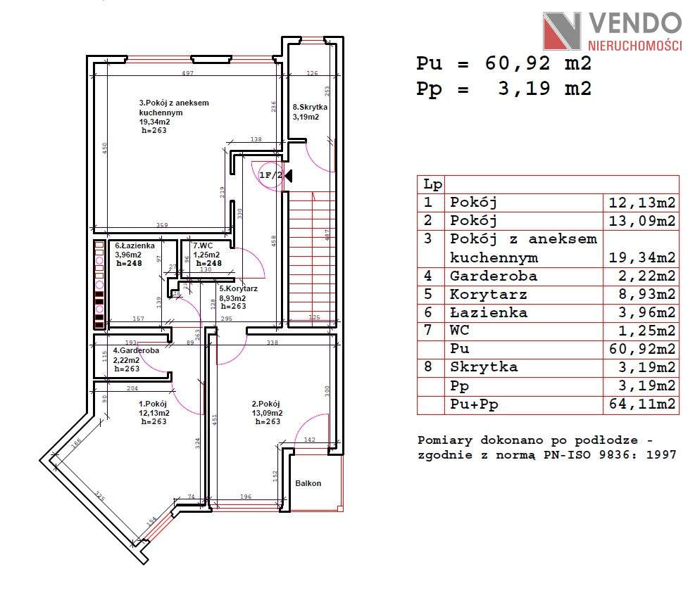 Pobiedziska 3 pokojowe mieszkanie + komórka-10