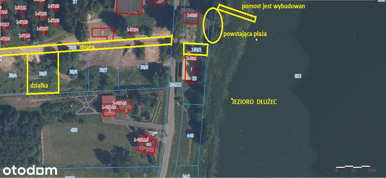 działka nad jeziorem Dłużec - Pełny obrazek: 4/4