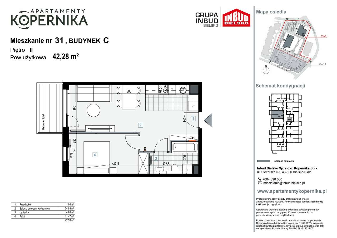 Apartamenty Kopernika | mieszkanie 2-pok. | C_31 - Pełny obrazek: 3/8