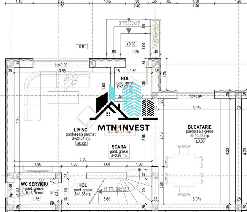 Casa 3 Camere de Vanzare in Sibiu– Zona Arhitectilor | Curte,Parcare - Imagine principală: 4/4