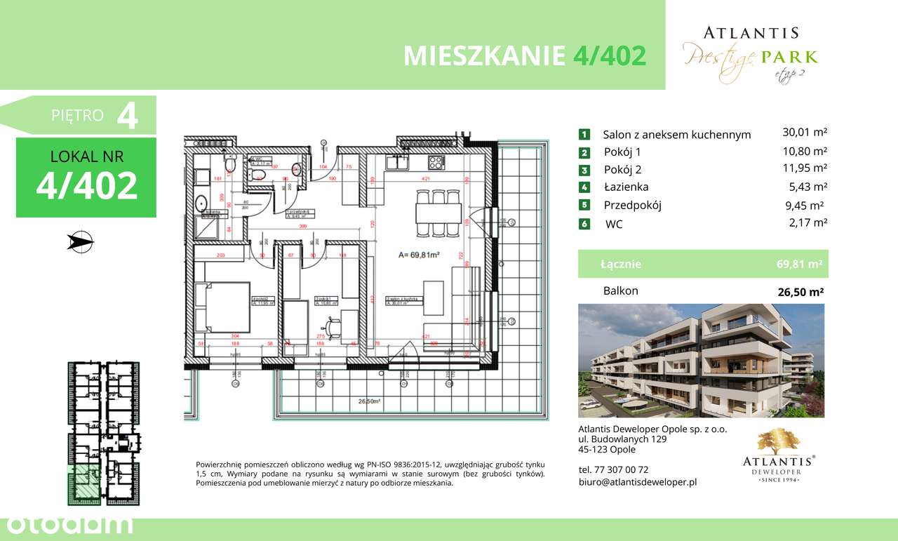 3-pokojowe mieszkanie 69m2 Bez Pośredników - Pełny obrazek: 3/11
