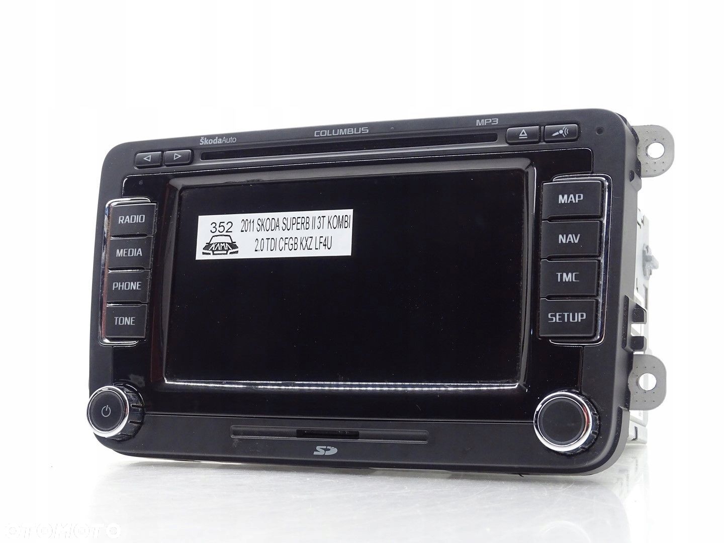 RADIO RADIOODTWARZACZ NAVI NAWIGACJA CD SD SKODA SUPERB II 2 3T 3T0035680A - 1