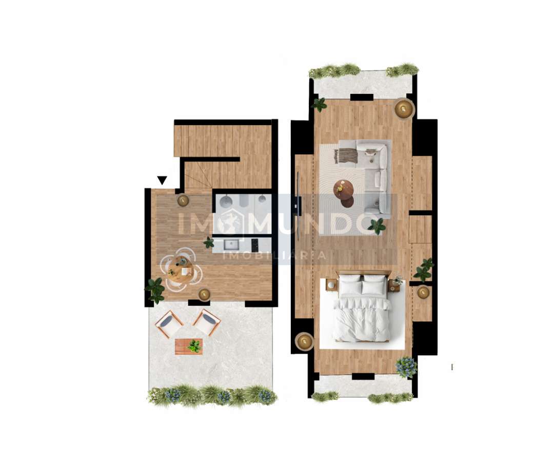 T0 Duplex Novo com Terraço e Varandas: Condomínio junto ao Mar-10