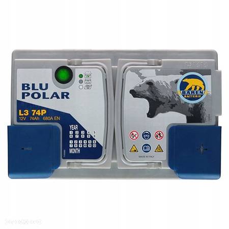 Akumulator Baren Blu Polar 12V 74Ah 680A 680A P - 4