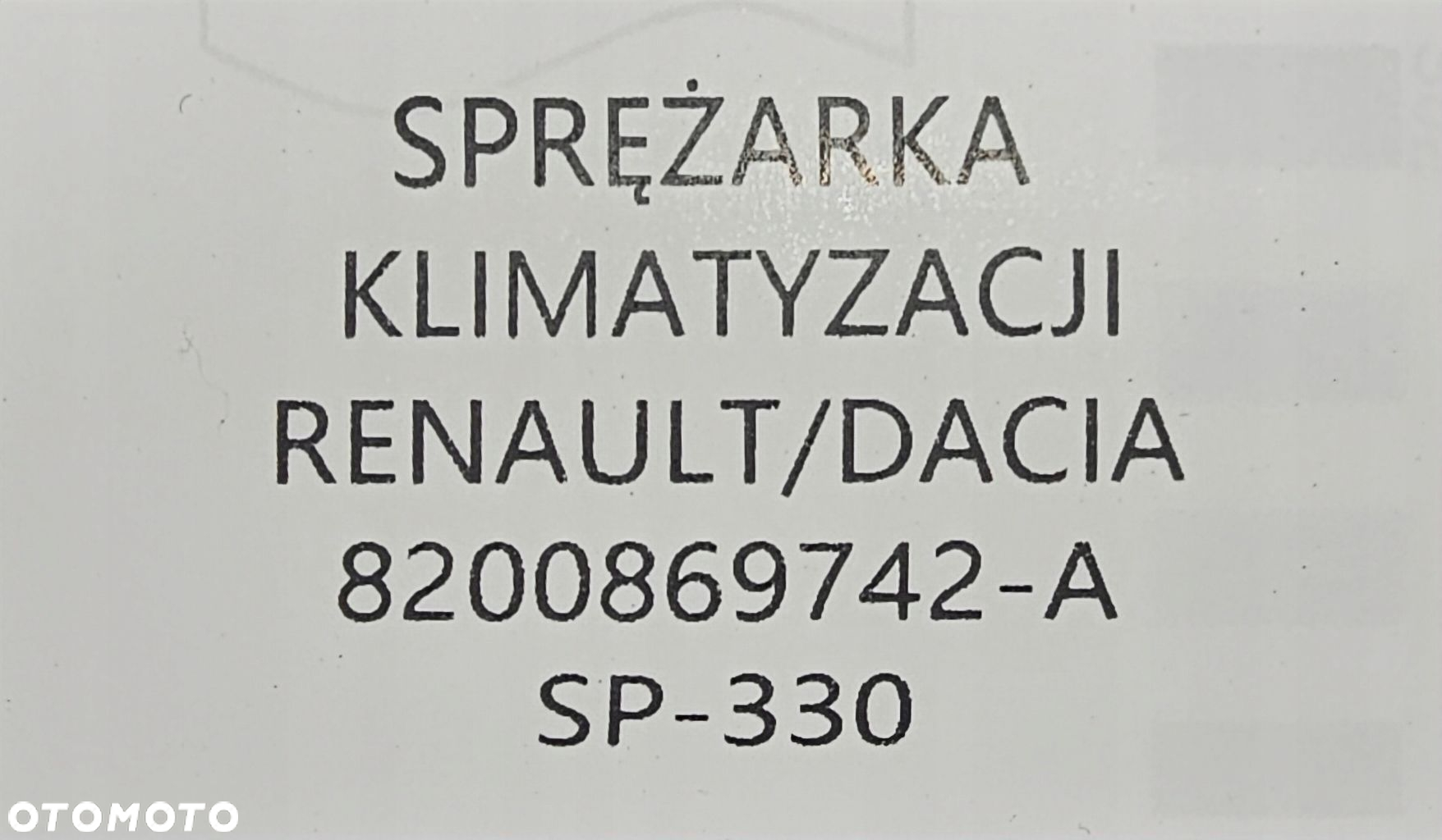 NOWA ORYGINALNA SPRĘŻARKA KLIMATYZACJI RENAULT / NISSAN - 8200869742 - 6