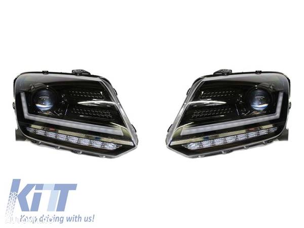 Faruri Osram LED DRL compatibil cu VW Amarok (2010-up) Semnal Dinamic Secvential Negru - 1