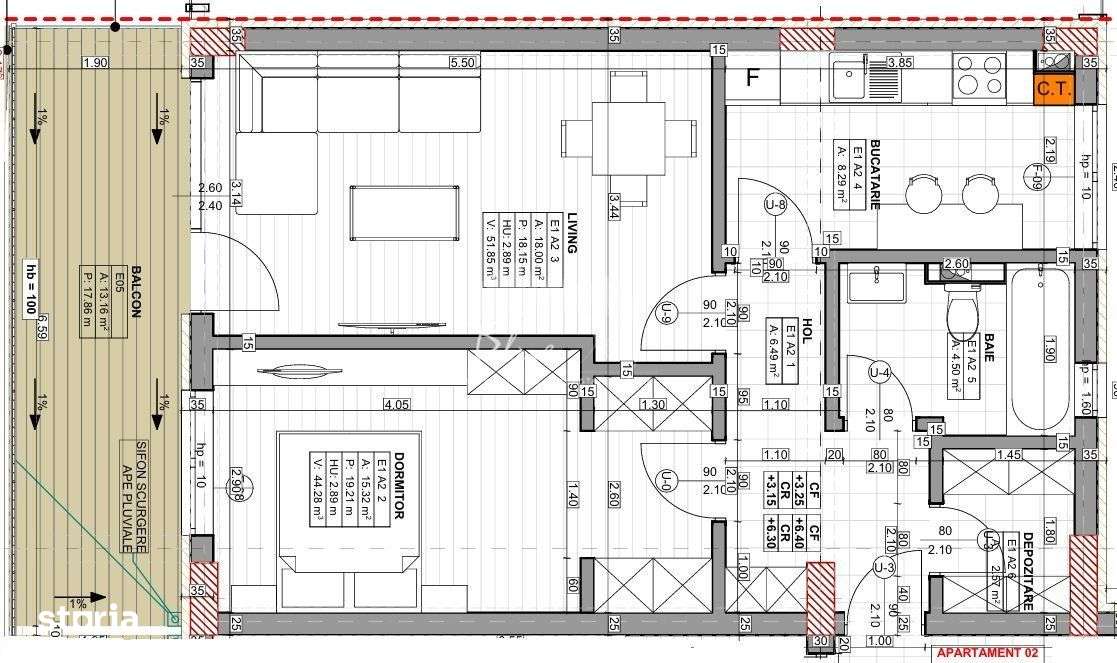 Apartament cu 2 camere spatios intr-un imobil tip boutique din Palazu - Imagine principală: 3/3