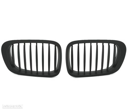 GRELHAS FRONTAIS EM PRETO MATT PARA BMW SERIE3 E46 COUPE 99-03 CABRIO 00-03 - 6