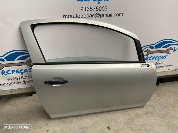 PORTA FRONTAL FRENTE DIREITA OPEL CORSA D 3 PORTAS FECHO ELEVADOR MOTOR PUXADOR VIDRO - 3