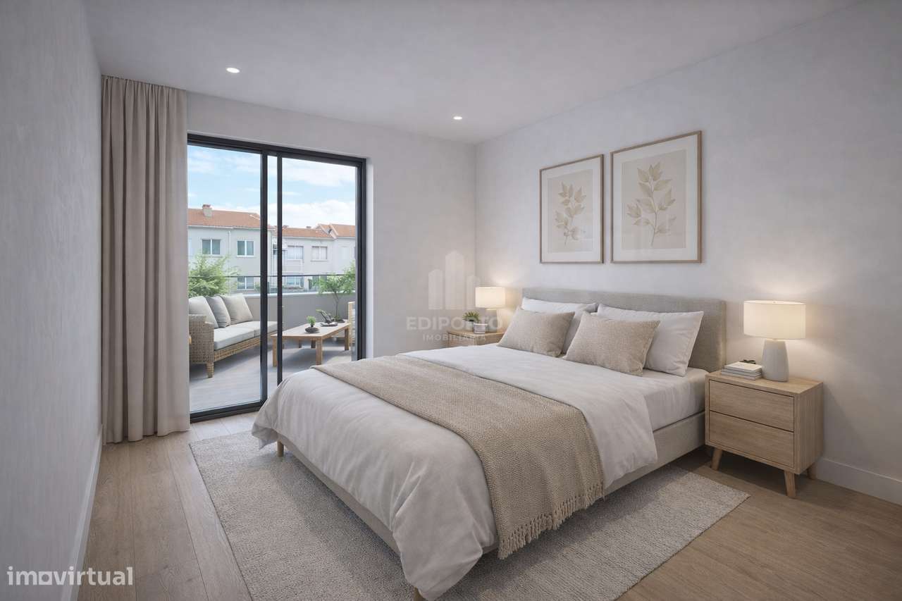 Apartamento T2 com terraço e garagem localizado a 5minutos a pé da Est-5