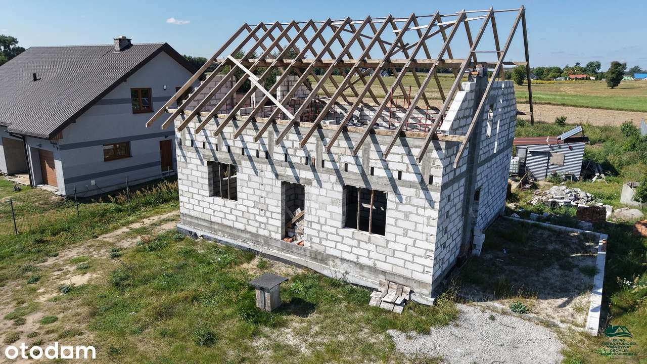 Dom 90m w surowym stanie otwartym z działką Rudunki-9