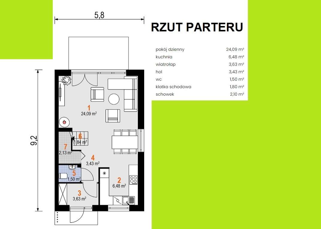 Nowoczesny segment z działką - Pełny obrazek: 2/10