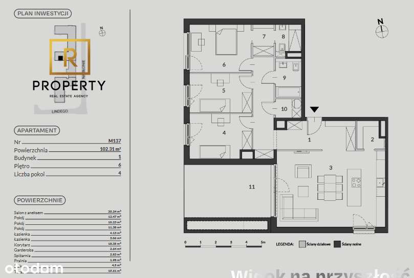 Luksusowy apartament 102,31m2 z tarasem-Bronowice - Pełny obrazek: 2/15