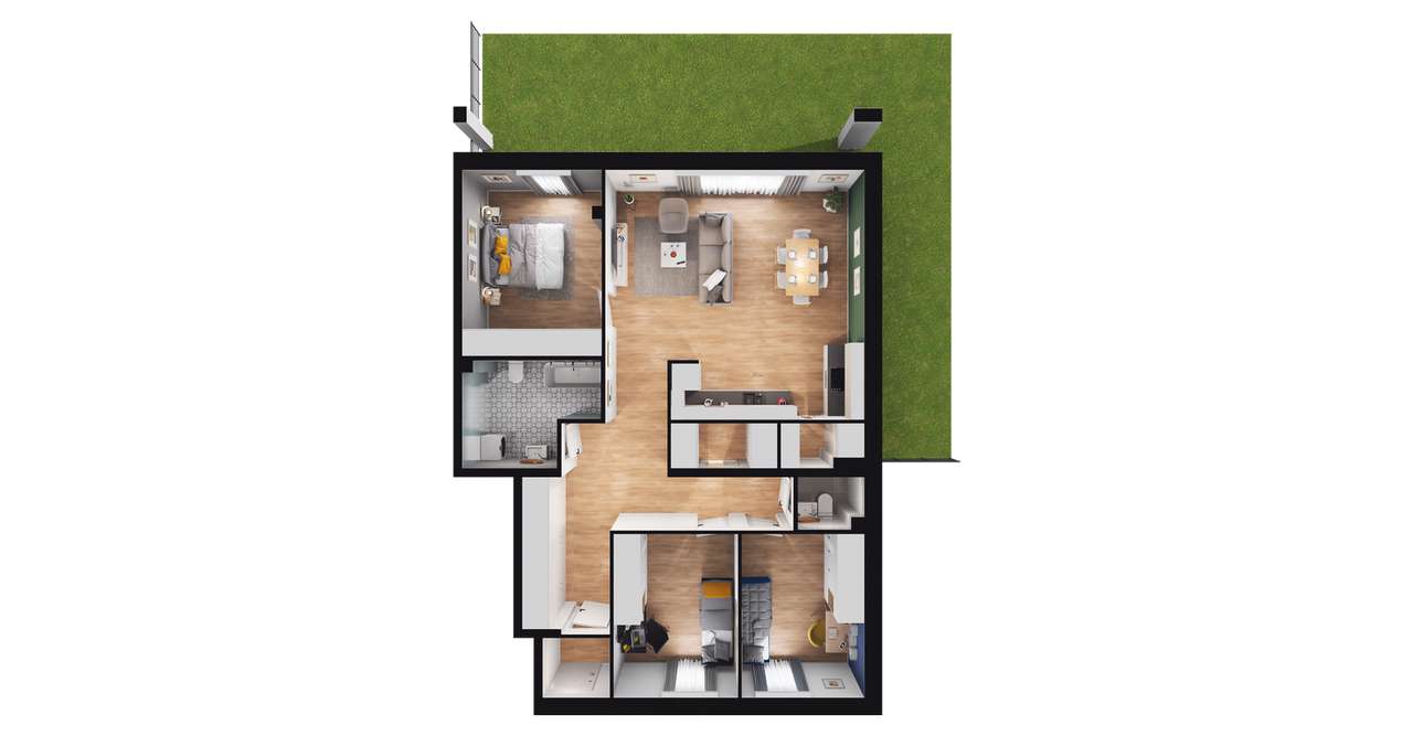 Aleja Wiśniowa Pogórze | mieszkanie 95,27 m2 |D_1 - Pełny obrazek: 3/9