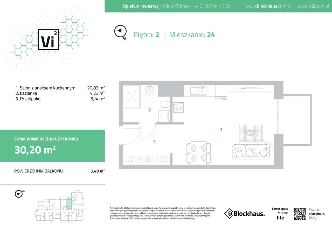 Vi² by Blockhaus  | mieszkanie 1-pok. | A_24 - Pełny obrazek: 2/9