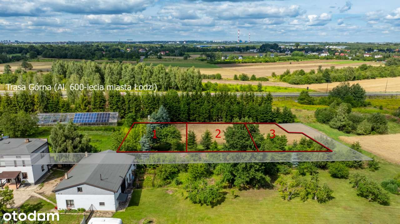 Trzy działki budowlane – Konstantyna k. Łodzi – MPZP, blisko A1 i S8 - Pełny obrazek: 3/7
