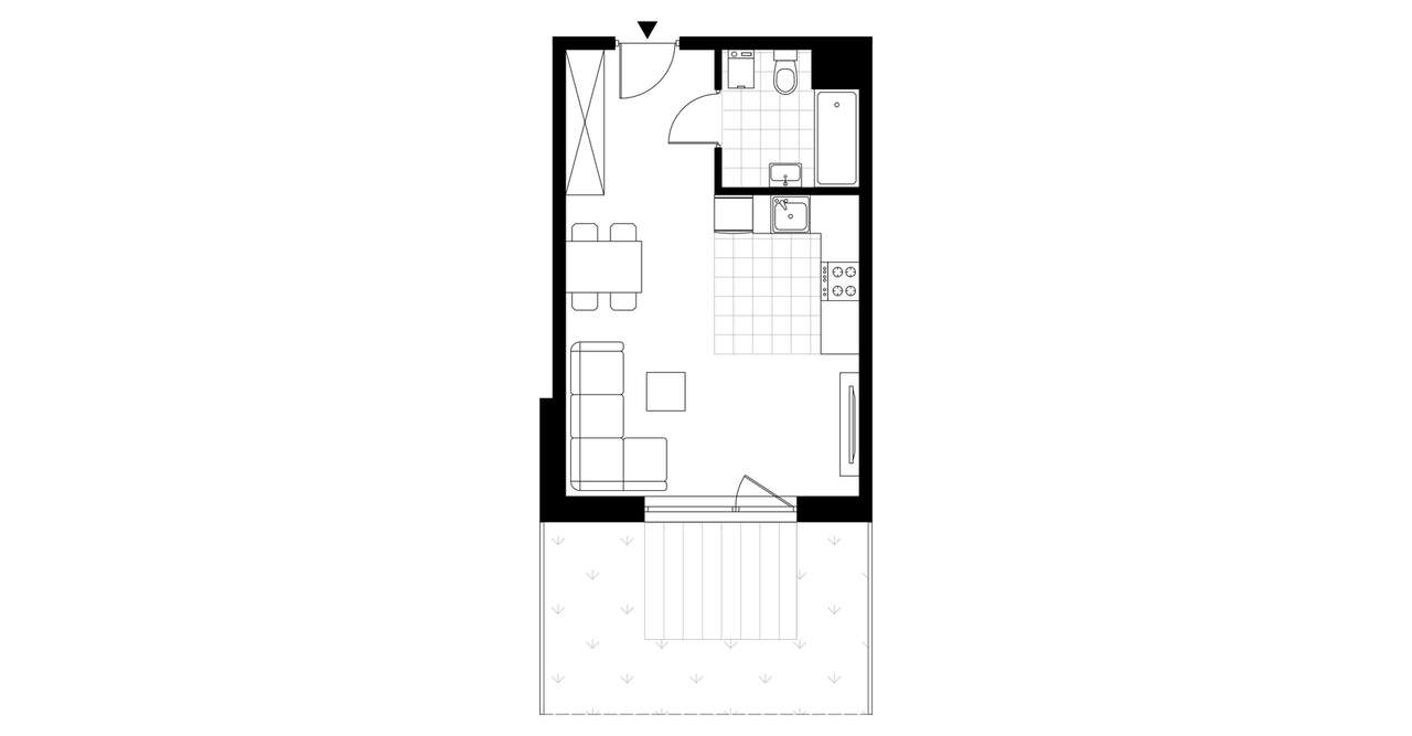 1-pokojowe mieszkanie 30m2 + ogródek Bezpośrednio - Pełny obrazek: 4/6