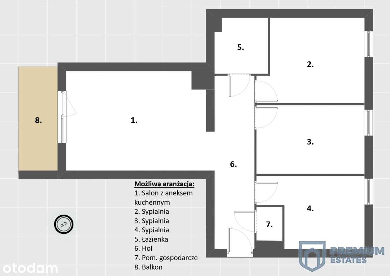 Wysoki standard | 60m2 | Możliwość 4 pokoi | Olsza-13
