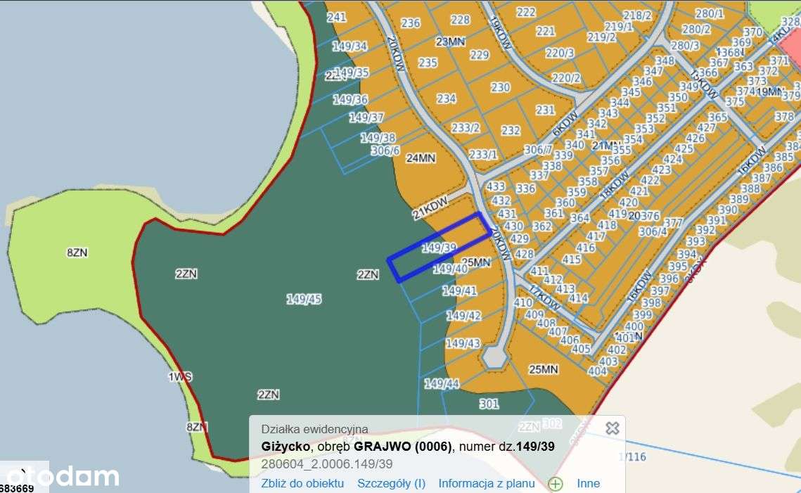Działka budowlana - zab. jednorodzinna szlak WJM-2