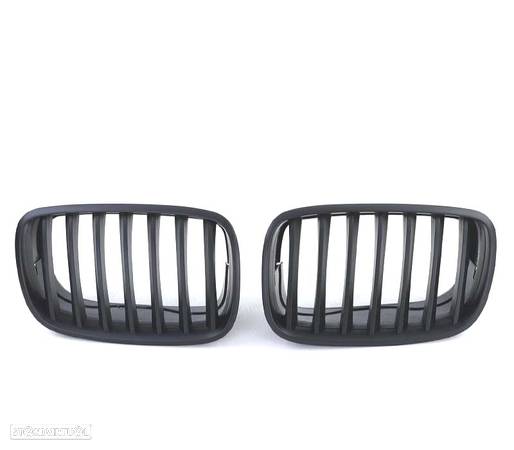 GRELHAS FRONTAIS PARA BMW X5 E70 X6 07-14 PRETAS - 2