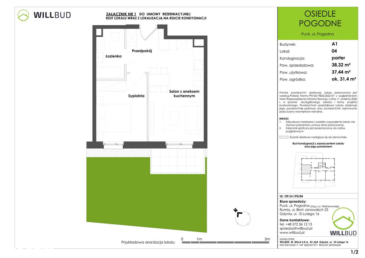 Osiedle Pogodne | mieszkanie 2-pok. | OP/A1/P0/04 - Pełny obrazek: 2/7
