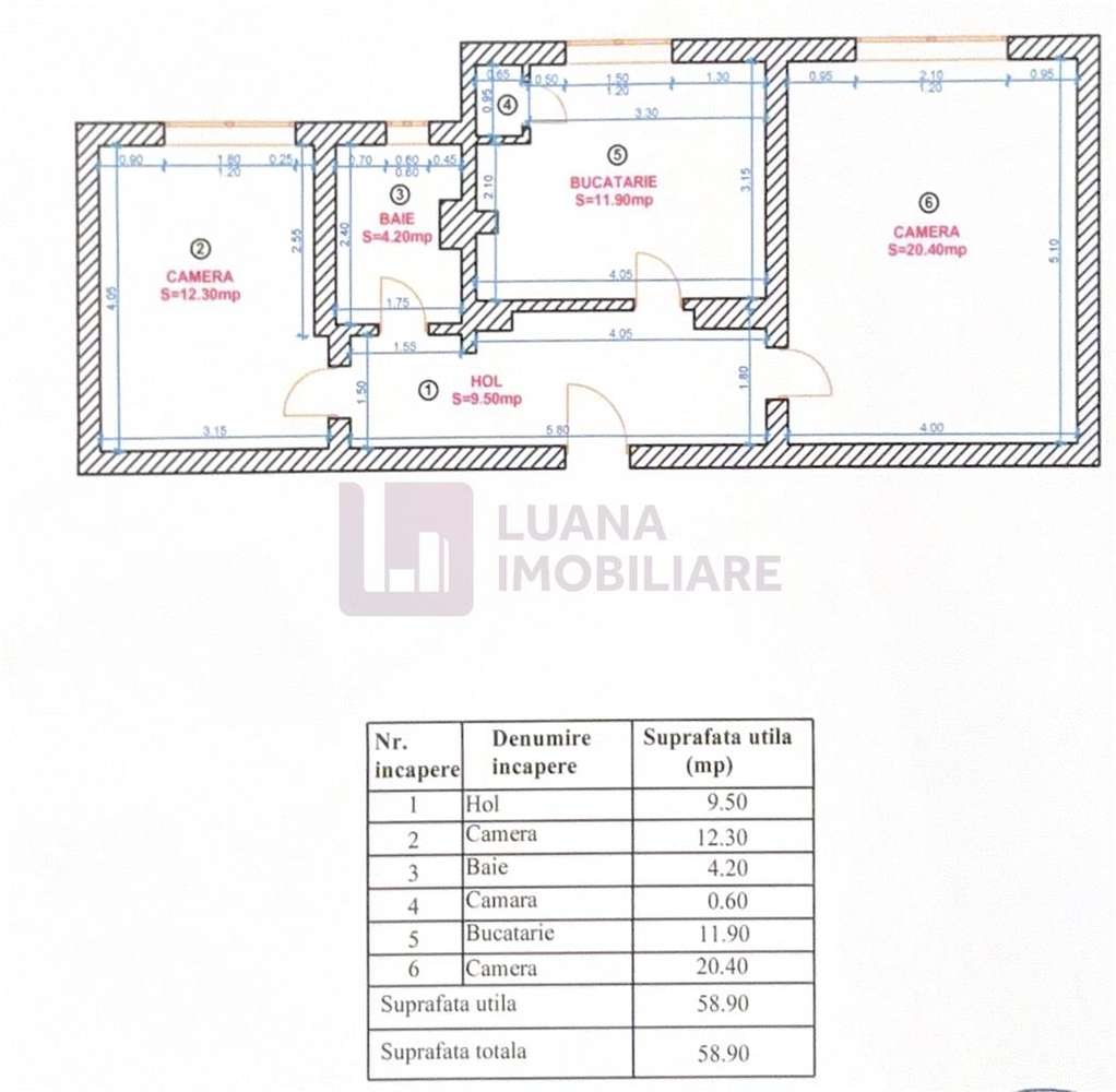 Apartament 2 camere de vanzare | decomandat | strada Lunga | pivnita |-7