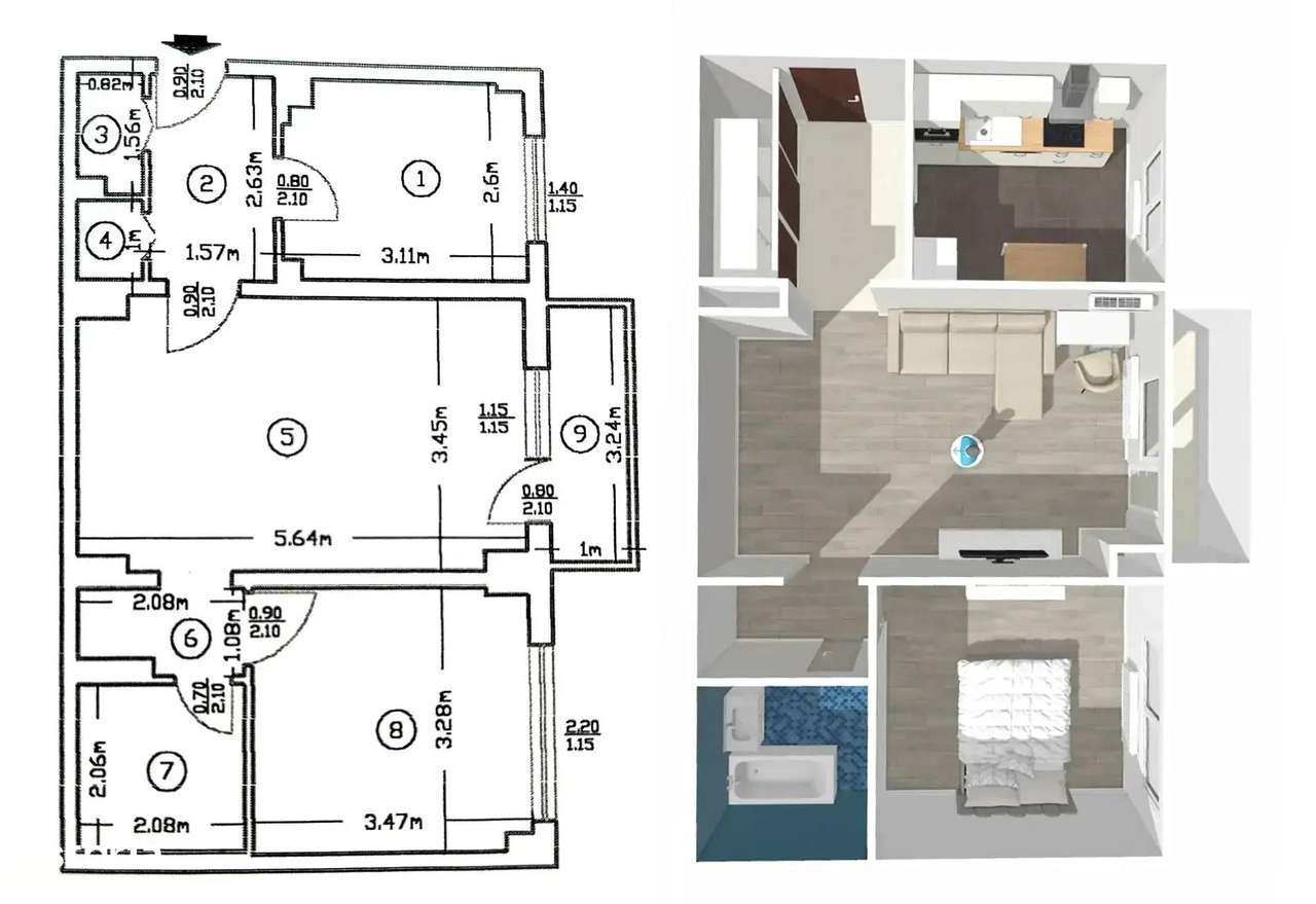 2 camere Mihai Bravu & Calea Vitan