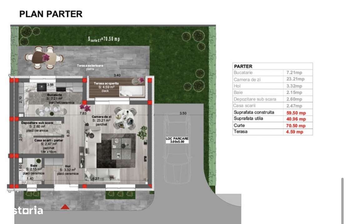 Duplex 4 Camere, 120mp, Zona Terra - Imagine principală: 3/5