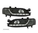 FARÓIS FRONTAIS LUZ DIURNA LED PARA OPEL VECTRA B 95-98 FUNDO PRETO - 1